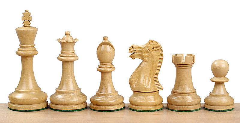 Executive Chess Pieces 3.5" – Acacia & Boxwood Weighted Set – image 3