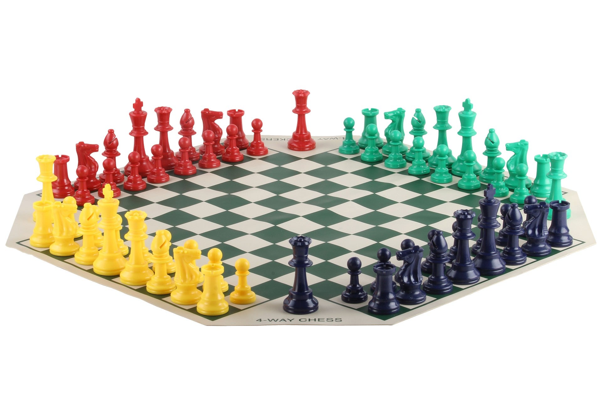 Chess for Four Players - Complete 4-Player Chess Set with Board