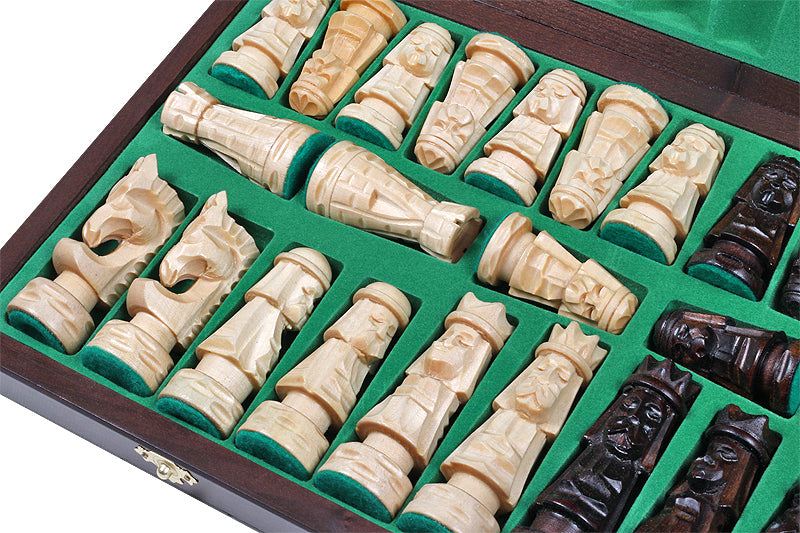 GIEWONT Chess Set 50x50cm – Highland Style Hand-Carved Linden Wood – image 2