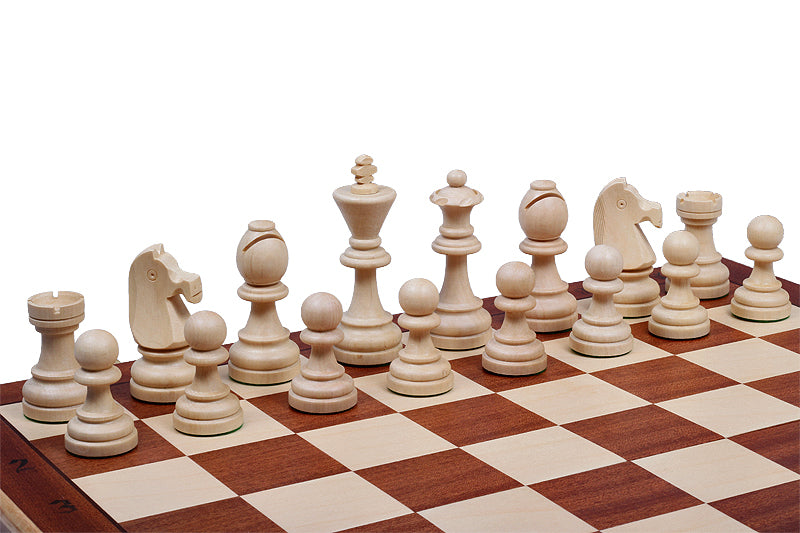 Tournament Chess Set No.7 50x50cm – Mahogany & Sycamore Inlaid Board – image 2
