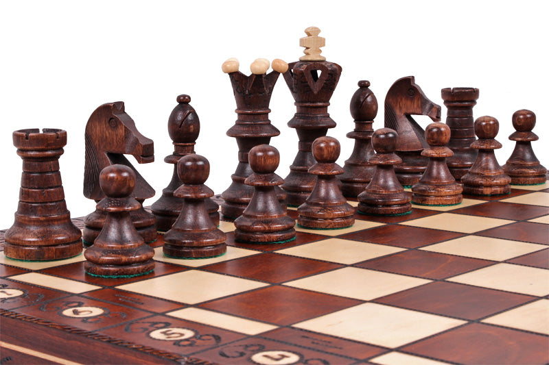 AMBASSADOR Luxury Chess Set 54x54cm – Premium Hornbeam & Sycamore Folding Board – image 5
