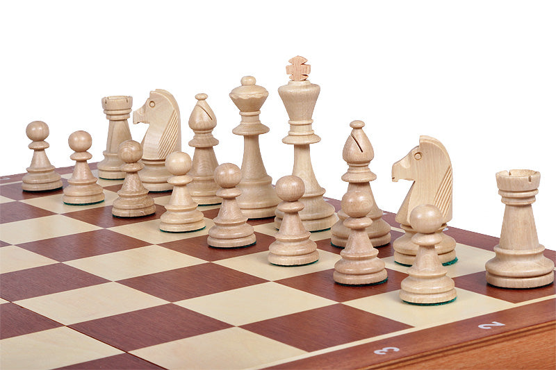 Tournament Chess Set No.6 54x54cm – Inlaid Case with Staunton Pieces – image 4