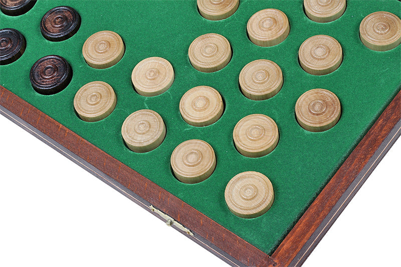Checkers 10x10 Set – International Draughts Folding Wooden Board 40cm – image 3