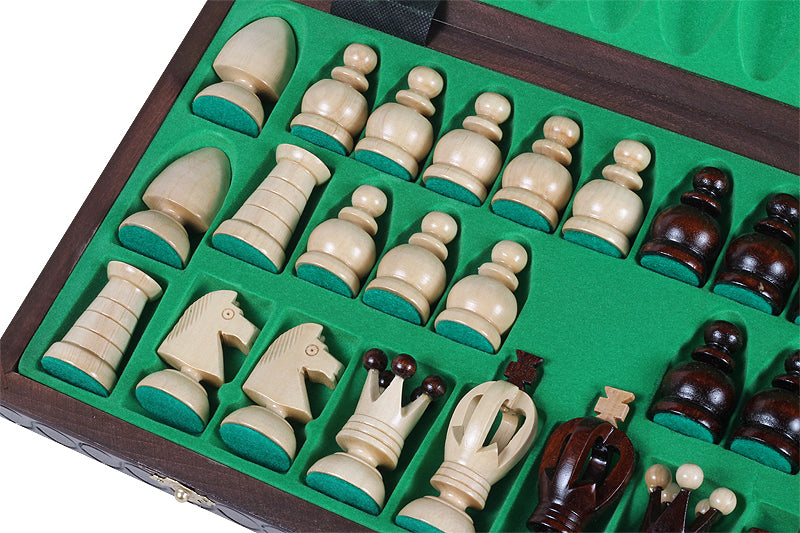 Kingdom Chess Set Large 44x44cm – Royal Hornbeam with Hand-Painted Board – image 2