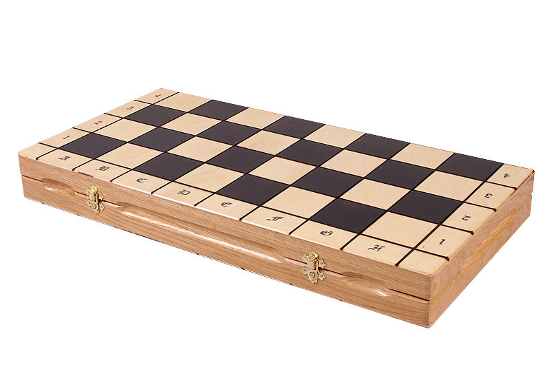 MAGNAT Chess Set 55x55cm – Premium Oak, Sycamore & Cherry Wood Folding Board – image 4