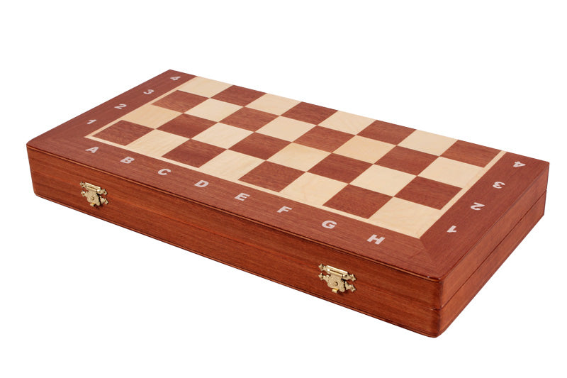Tournament Chess Set No.4 42x42cm – Intarsia Board with Carved Staunton Pieces – image 4