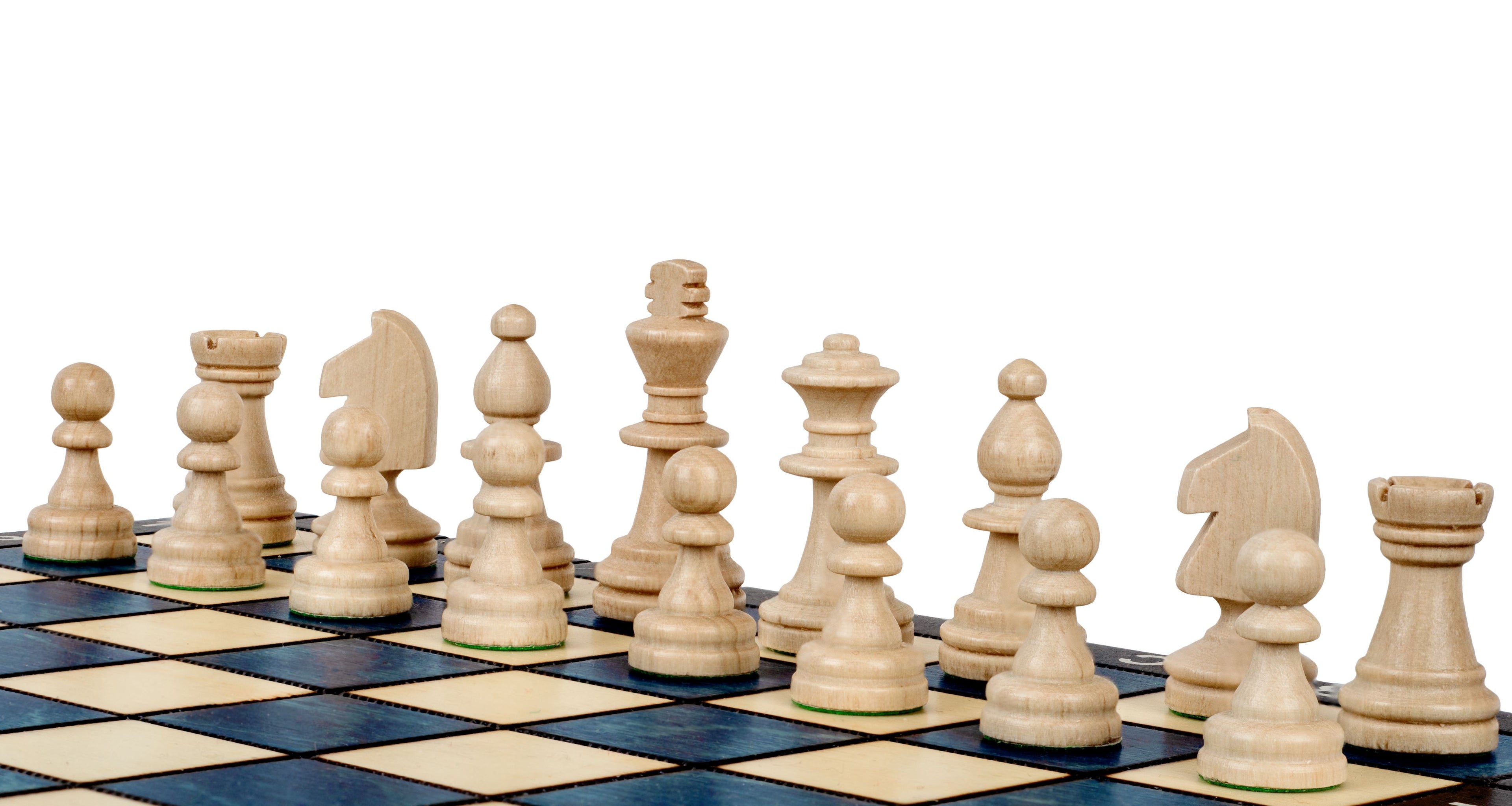 Magnetic Wooden Chess Set – Blue Edition – image 4