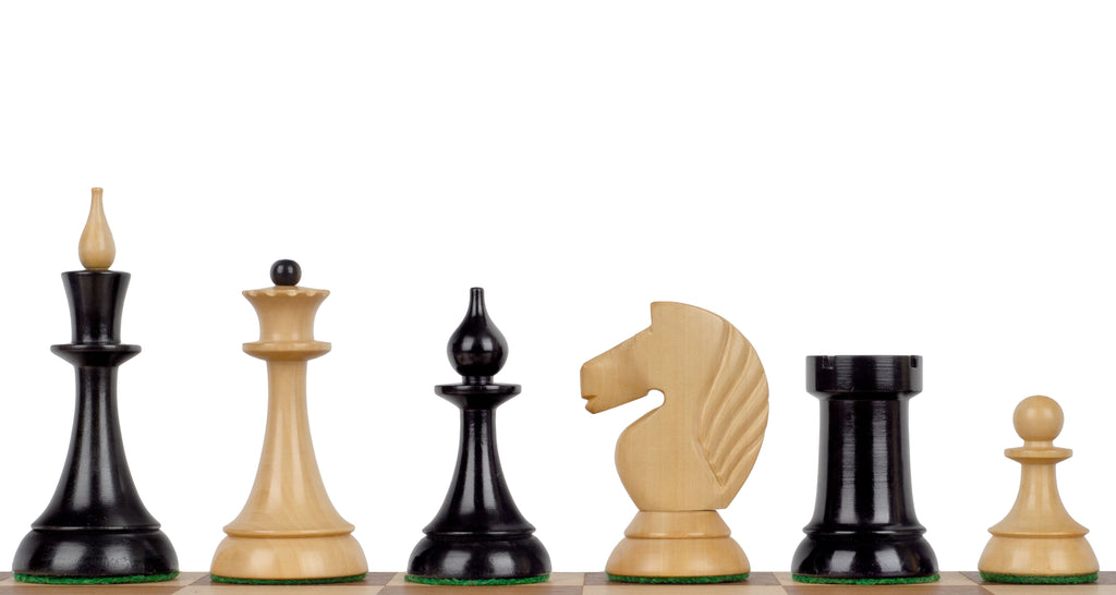 Queen's Gambit 1957 Chess Pieces 4" – Ebony & Boxwood – image 4
