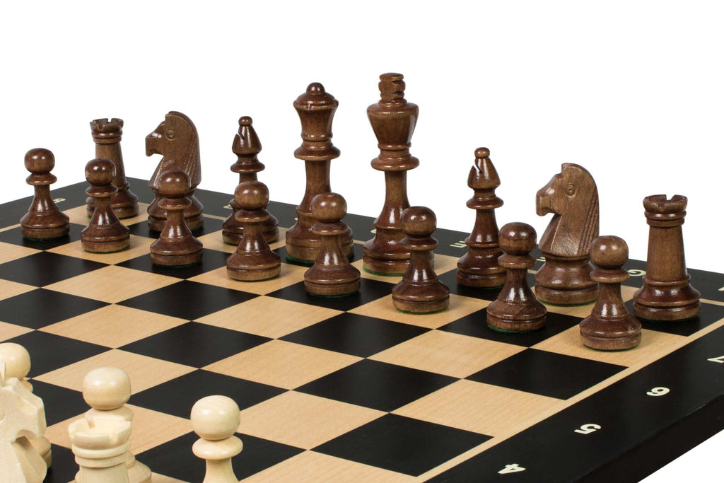 Tournament Chess Set No.4 – Black Board with Notation & Sunrise Staunton 78mm – image 3