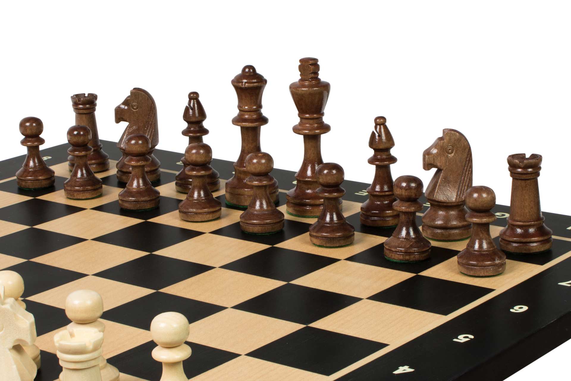 Tournament Chess Set No.4 – Black Board with Notation & Sunrise Staunton 78mm – image 3