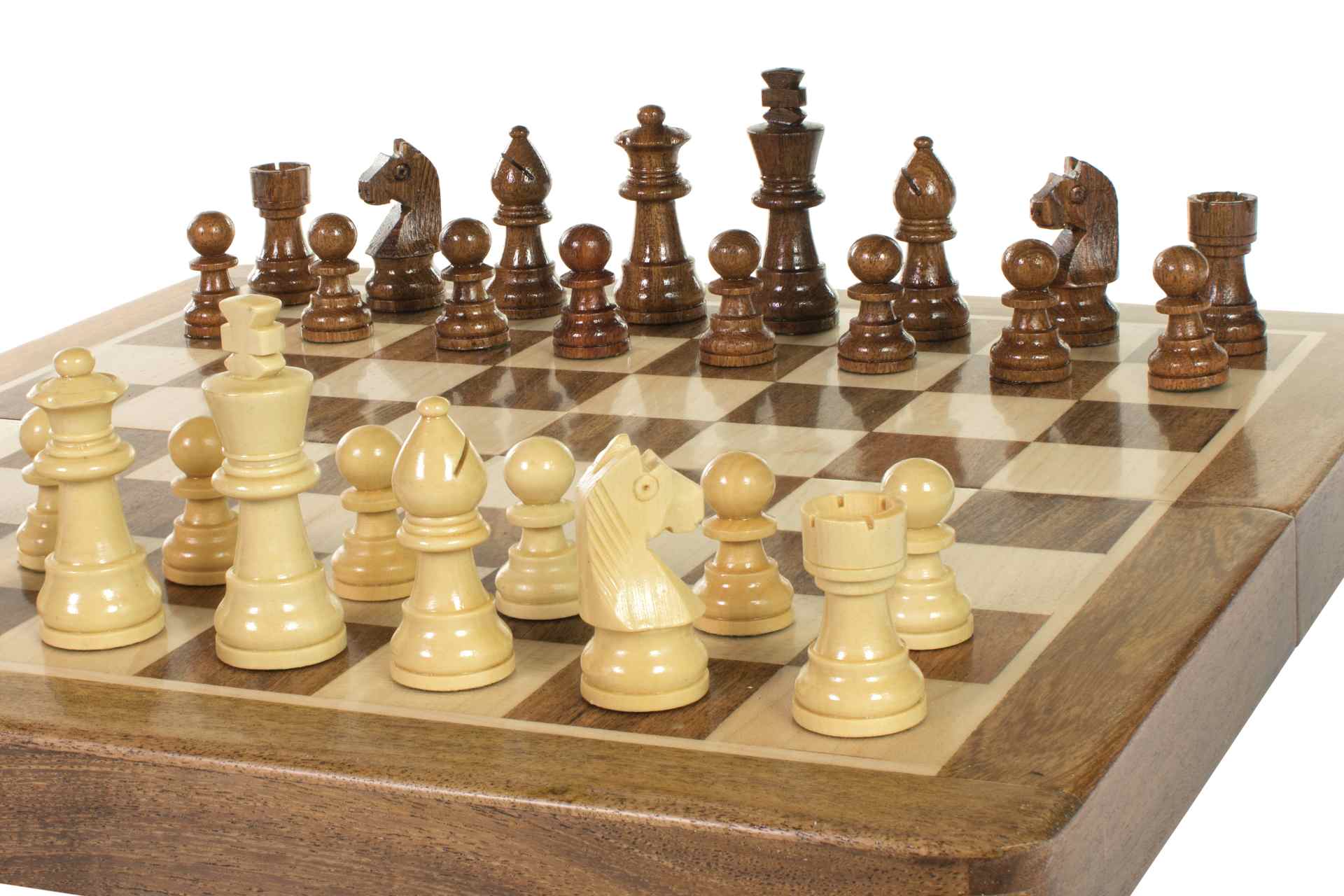 Magnetic Chess Set 30cm – Premium Acacia Folding Board with Inlaid Pieces – image 9