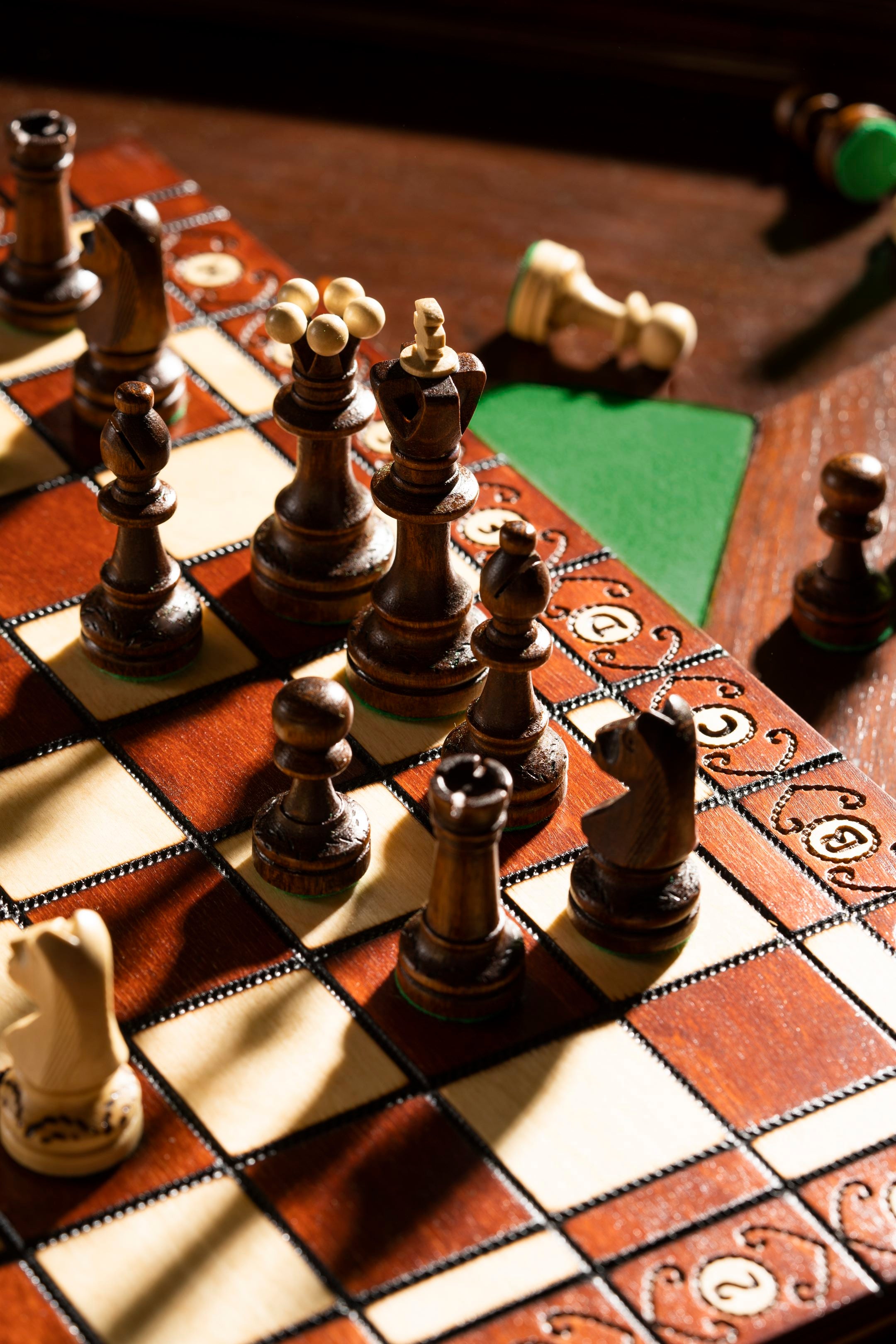 SENATOR Chess Set 42x42cm – Classic Weighted Pieces Folding Board – image 7