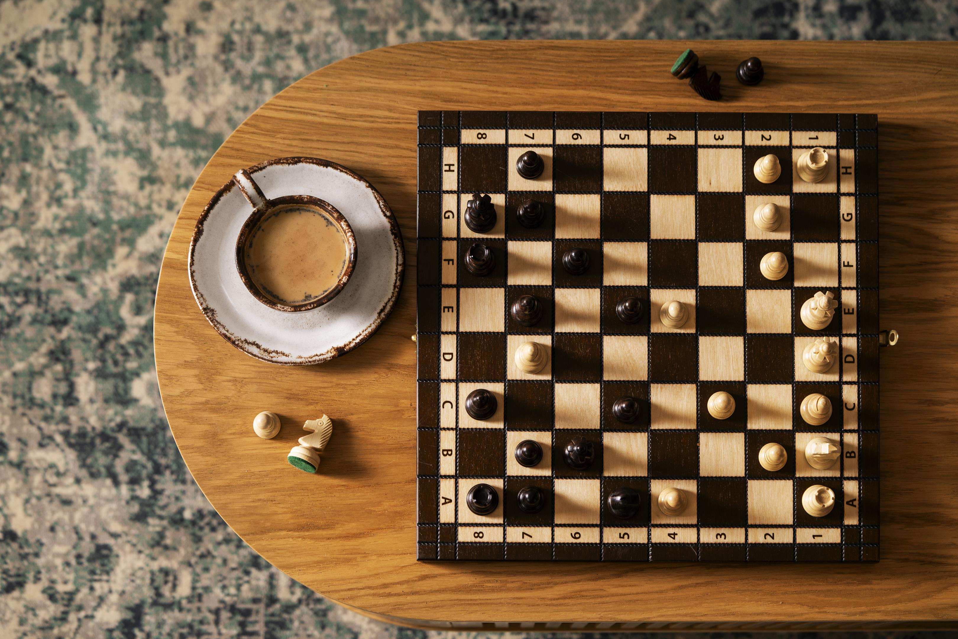 Olympic Chess Set 36x36cm – Compact Tournament Style Wooden Board
