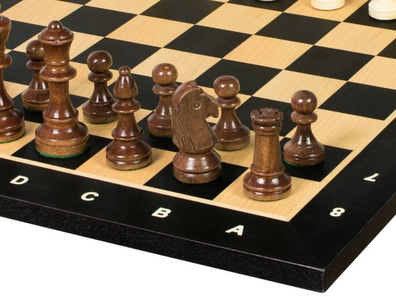 Tournament Chess Set No.4 – Black Board with Notation & Sunrise Staunton 78mm – image 2