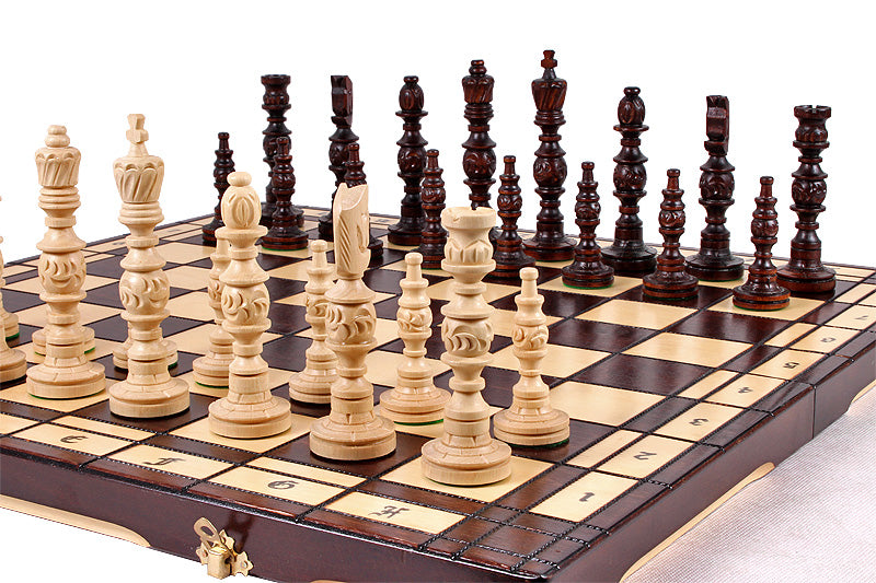 GALANT Chess Set 58x58cm – Hand-Carved Linden Wood Folding Board – image 5