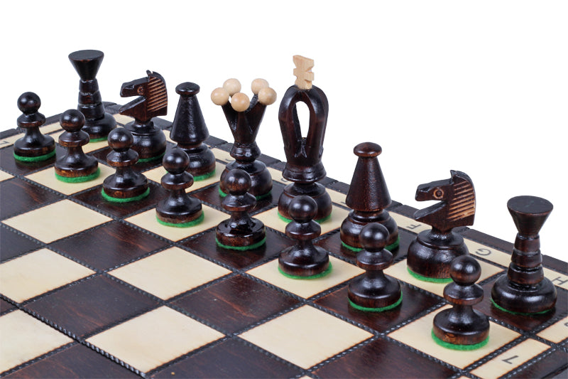 King's Championship Chess Set Medium 35x35cm – Hand-Painted Wooden Board – image 6