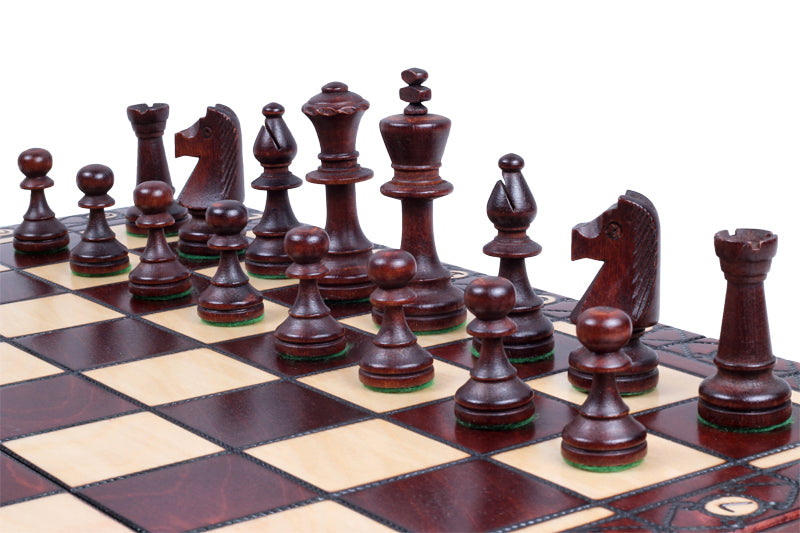CONSUL New Line Chess Set 49x49cm – Weighted Hornbeam & Sycamore Folding Board – image 2