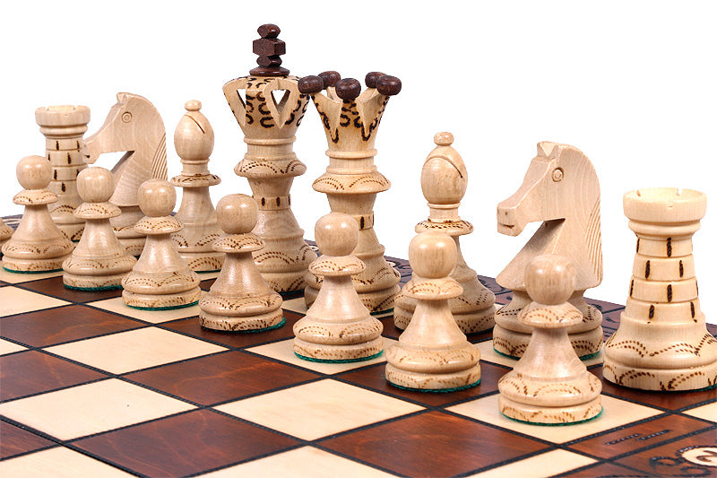 AMBASSADOR Luxury Chess Set 54x54cm – Premium Hornbeam & Sycamore Folding Board – image 6