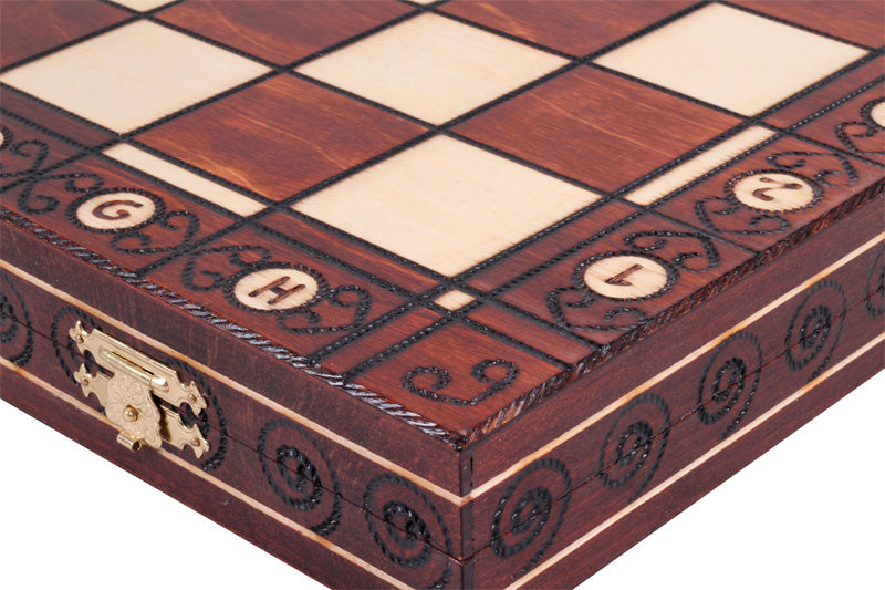 CONSUL Chess Set 48x48cm – Hand-Carved Hornbeam & Sycamore Folding Board – image 4