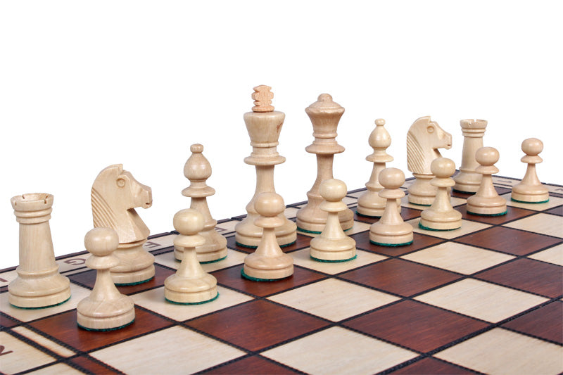 JOWISZ Tournament Chess Set No.4 42x42cm – Fired Board with Metal Weighted Pieces – image 3
