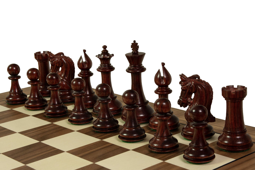 Chess Board 52×52 cm (55 mm squares) – Walnut & Maple (Black Frame), without Notation – image 7