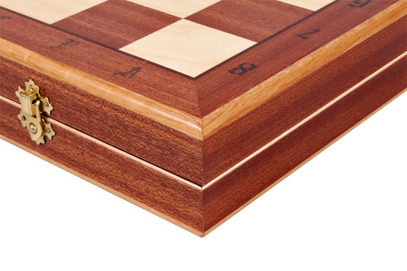 DEBUT Chess Set 48x48cm – Cherry Wood with Mahogany & Sycamore Inlay – image 3