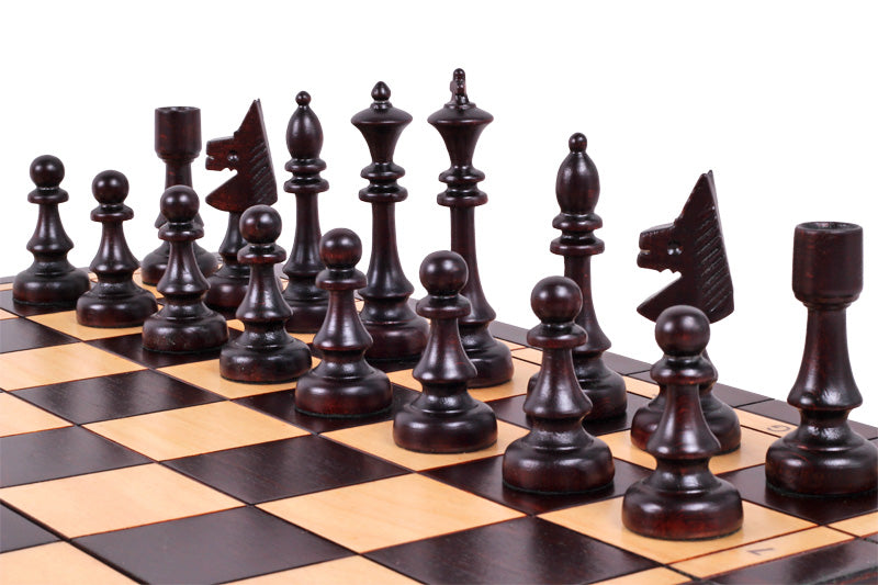 CLUB Chess Set 48x48cm – Hand-Carved Hornbeam Folding Board – image 2