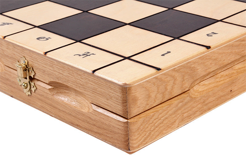 MAGNAT Chess Set 55x55cm – Premium Oak, Sycamore & Cherry Wood Folding Board – image 5