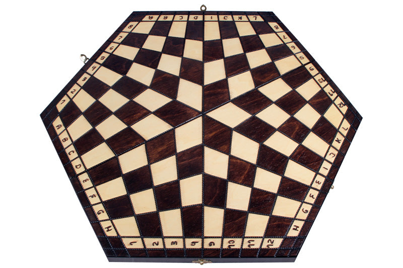 Three Player Chess Set Large 54x47cm – Premium Hexagonal Wooden Board – image 6