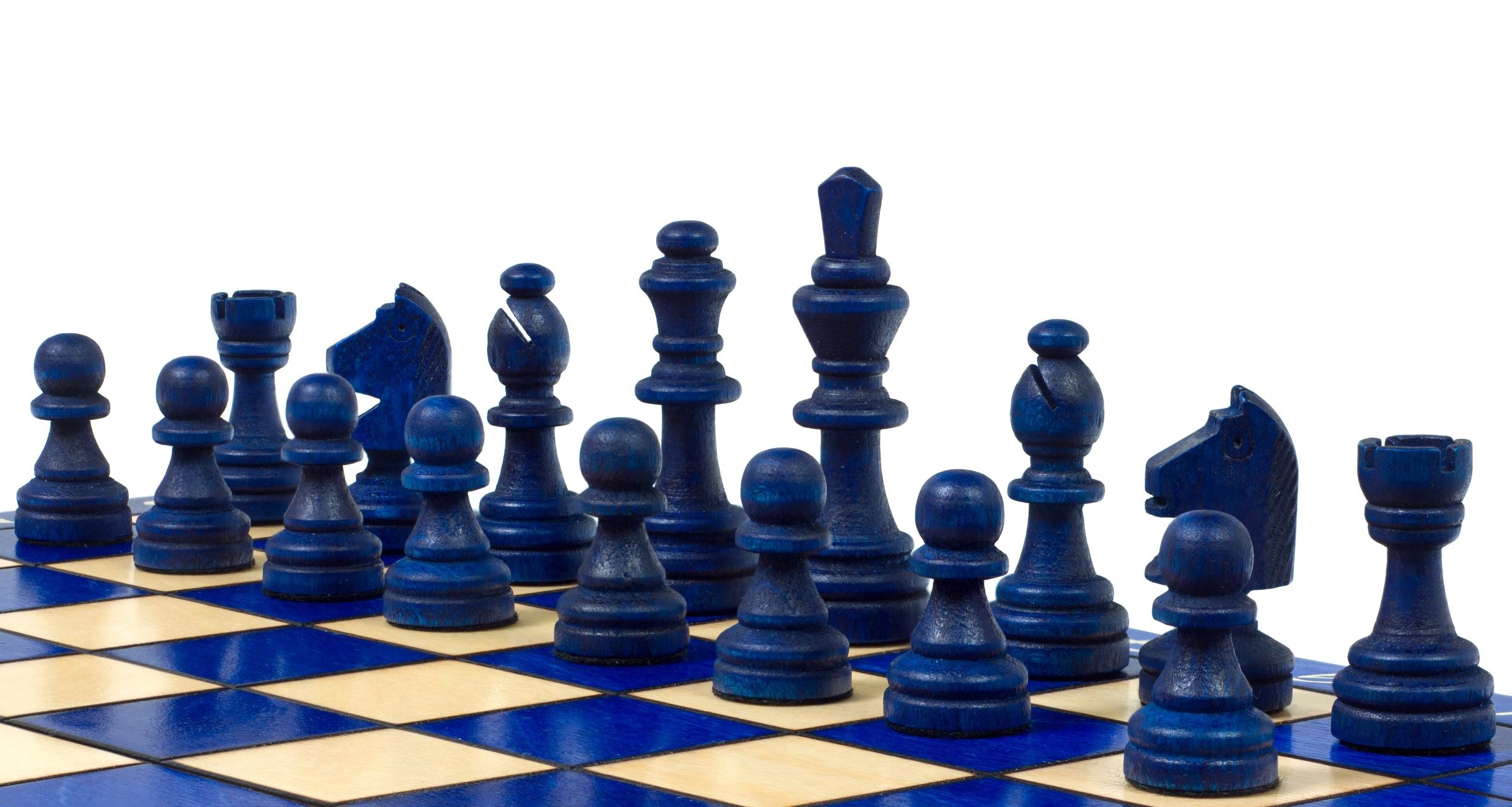 Magnetic Chess Set Blue 28cm – Folding Travel Board with Insert – image 7