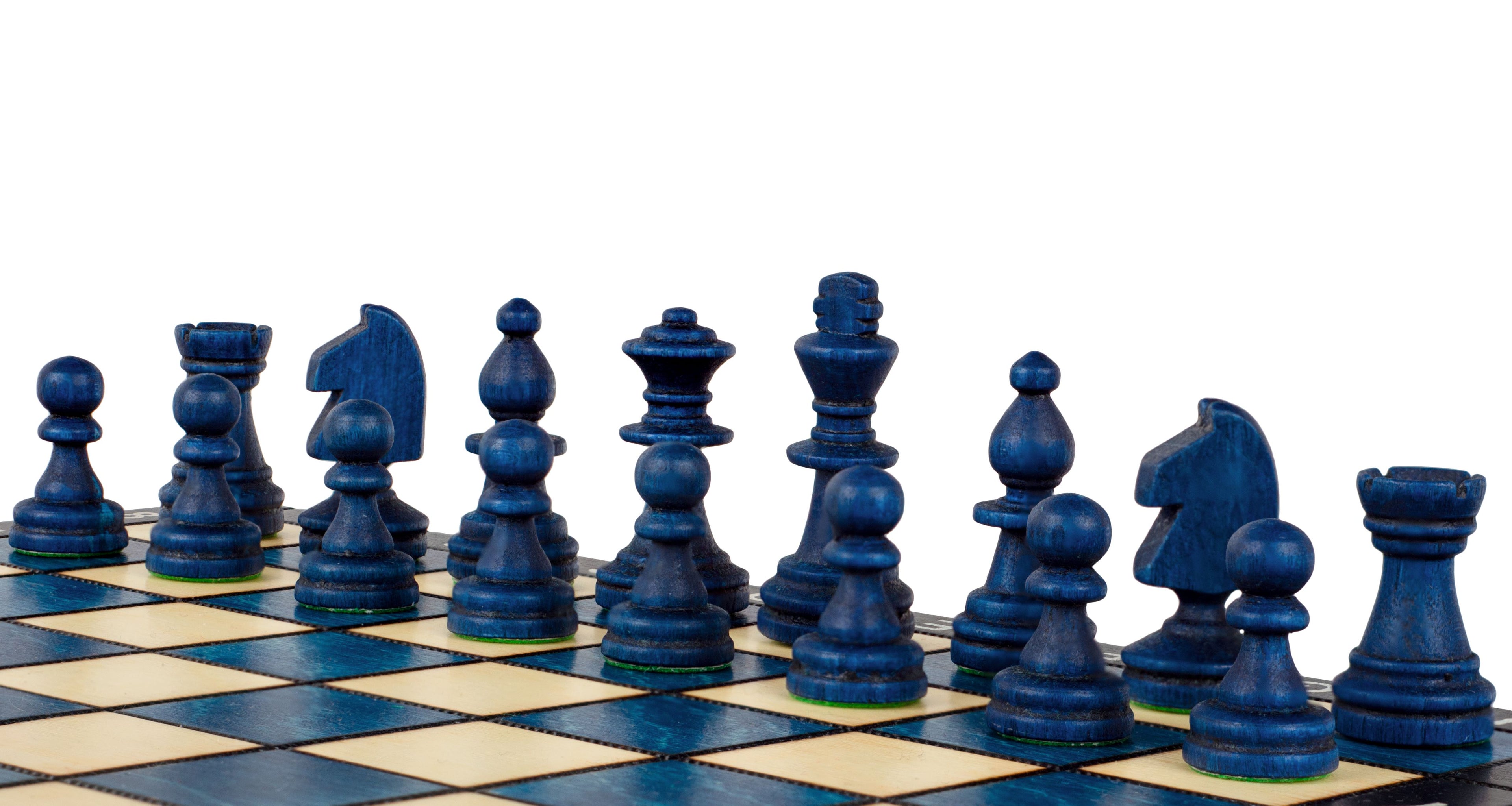 Magnetic Wooden Chess Set – Blue Edition – image 5