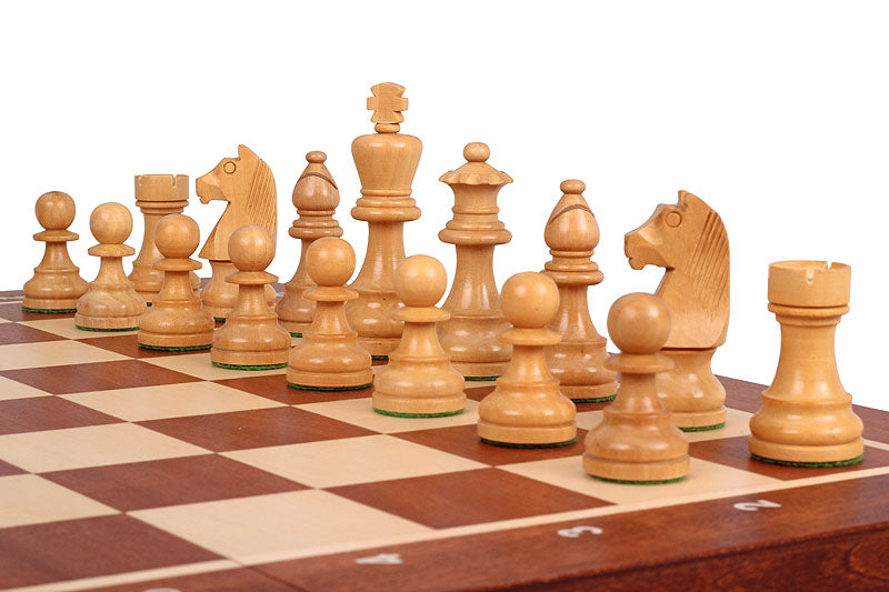 German Staunton Tournament Chess Set No.5 - Ebonized Boxwood with Mahogany Case 48x48cm – image 4