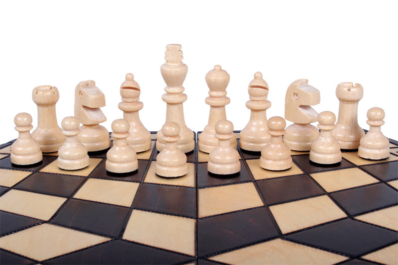 Three Player Chess Set Medium 40x35cm – Hexagonal Wooden Board – image 8