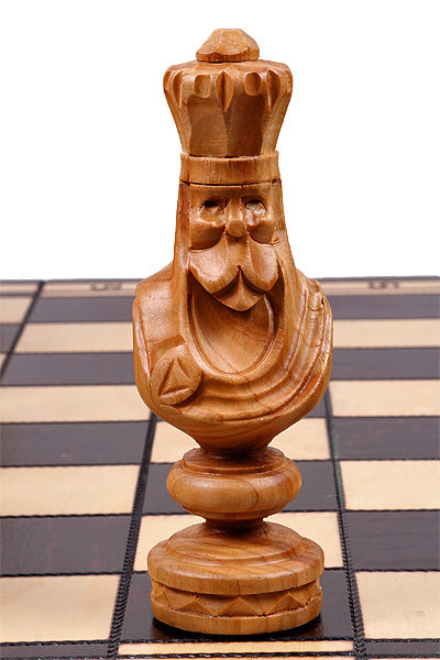 CEZAR Chess Set 60x60cm – Hand-Carved Linden Wood Premium Board – image 5
