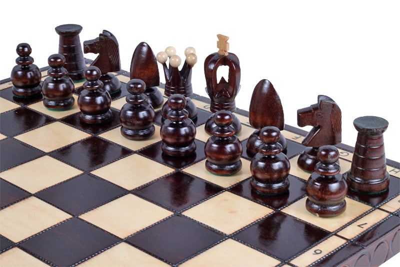 Kingdom Chess Set Large 44x44cm – Royal Hornbeam with Hand-Painted Board – image 8