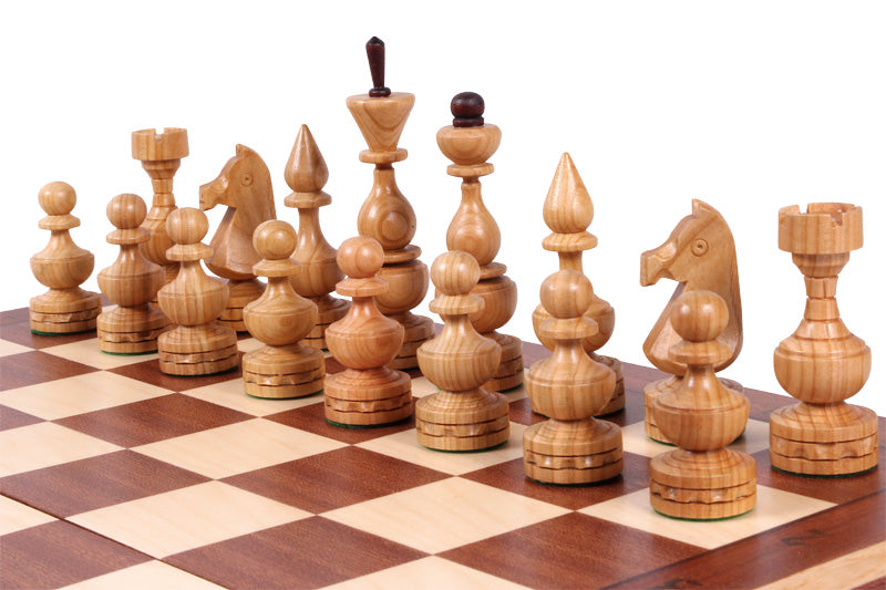 DEBUT Chess Set 48x48cm – Cherry Wood with Mahogany & Sycamore Inlay – image 4