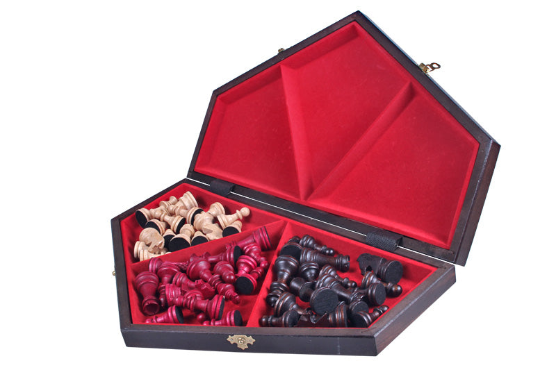 Three Player Chess Set Large 54x47cm – Premium Hexagonal Wooden Board – image 8