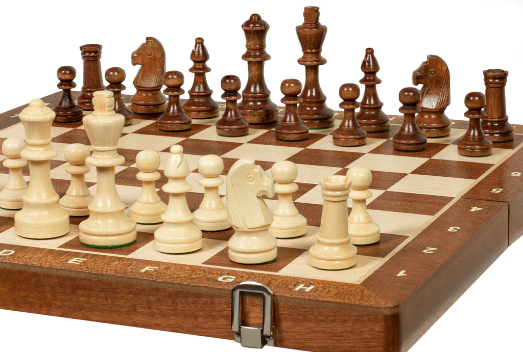 Sunrise Tournament Chess No.4 Exclusive – 38cm Sapele Board & Pieces
