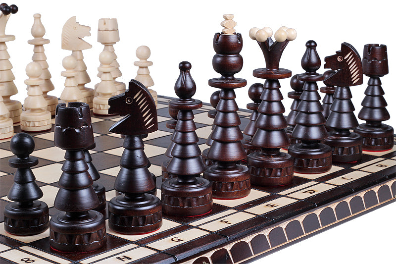 CHOIN Chess Set Large 60x60cm – Christmas Tree Style Hand-Carved Hornbeam – image 9