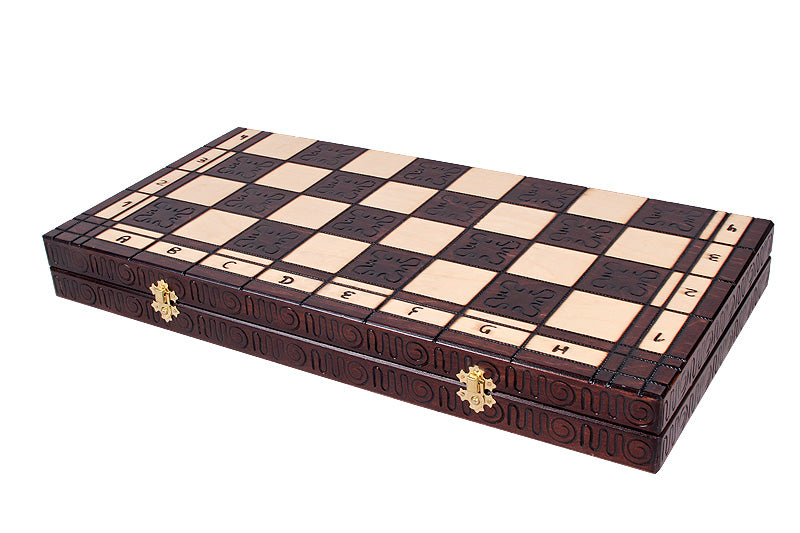 INDIAN Chess Set 54x54cm – Hand-Carved Hornbeam Folding Board – image 6