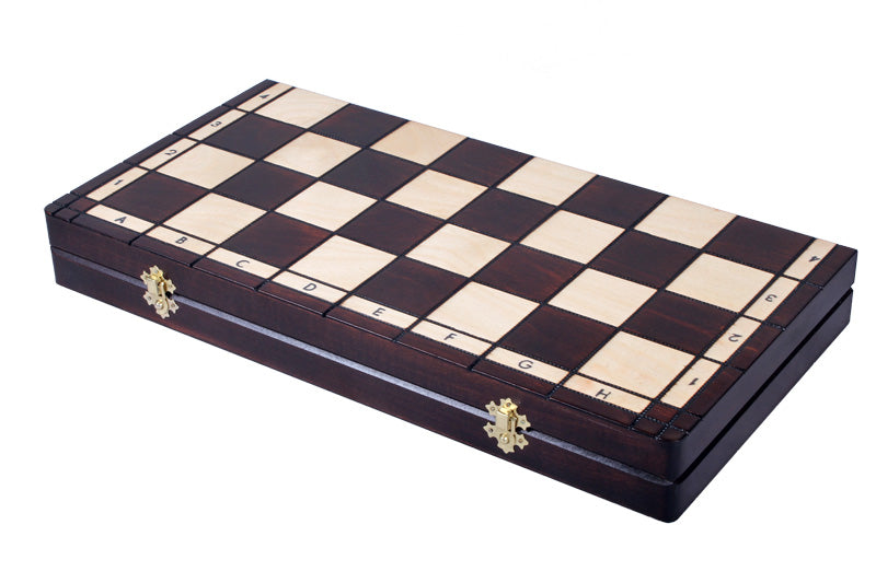 INDIAN Chess Set Small 47x47cm – Hand-Carved Cherry Wood Folding Board – image 7