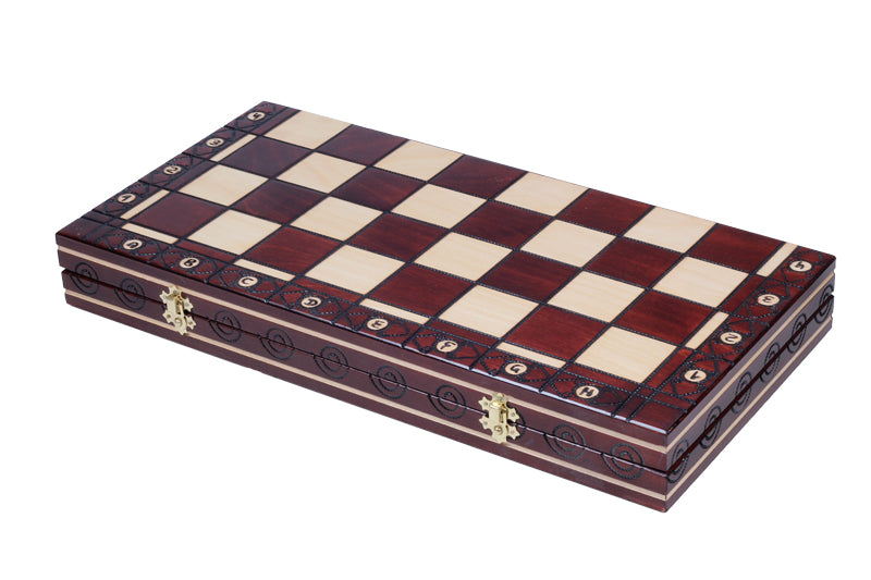 CONSUL New Line Chess Set 49x49cm – Weighted Hornbeam & Sycamore Folding Board – image 7