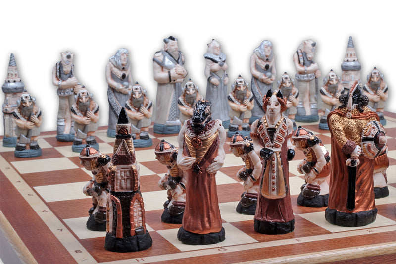 FANTAZIA Chess Set 58x58cm – Medieval Fantasy Hand-Painted Resin with Inlay Board – image 7