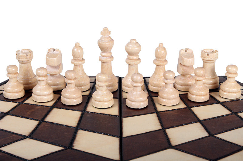 Three Player Chess Set 32x28cm – Hexagonal Wooden Board for 3 Players – image 5