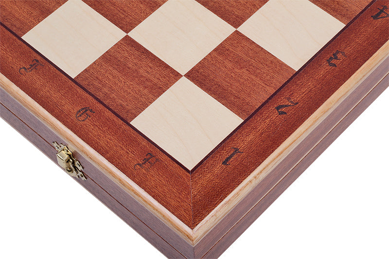 Tournament Chess Set No.7 50x50cm – Mahogany & Sycamore Inlaid Board – image 3
