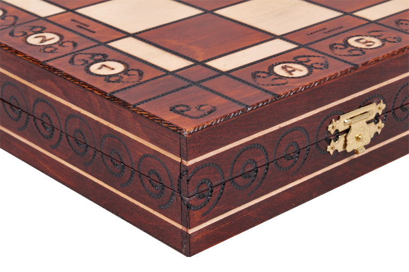 AMBASSADOR Luxury Chess Set 54x54cm – Premium Hornbeam & Sycamore Folding Board – image 4