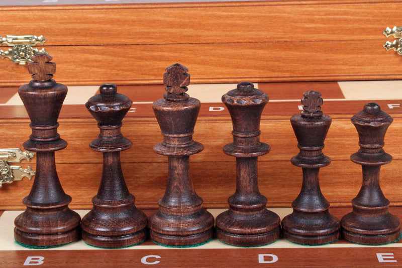 Tournament Chess Set No.6 54x54cm – Inlaid Case with Staunton Pieces – image 7