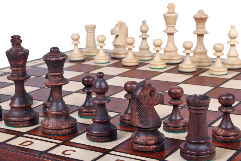 JOWISZ Tournament Chess Set No.4 42x42cm – Fired Board with Metal Weighted Pieces – image 4