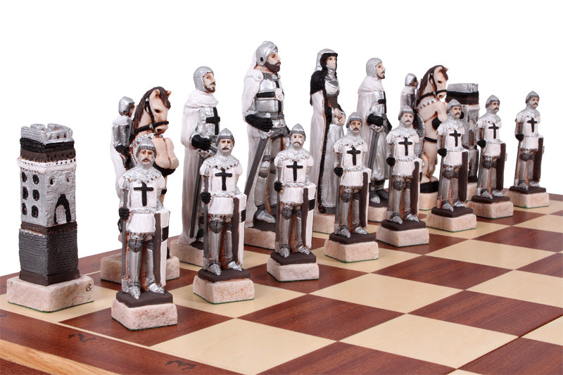 GRUNWALD Premium Chess Set – Hand-Painted Medieval Stone Pieces – image 5
