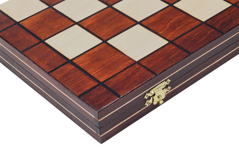 Checkers 8x8 Set - Folding Wooden Board 40cm with Hornbeam Pieces – image 6